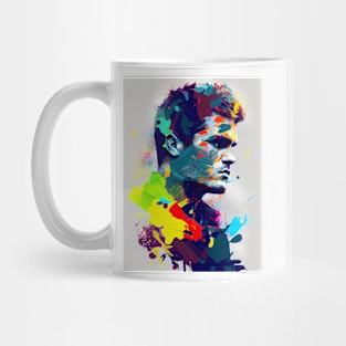 Abstract pop art style portrait of man Mug